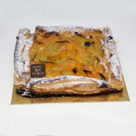 tarte peche pistache
